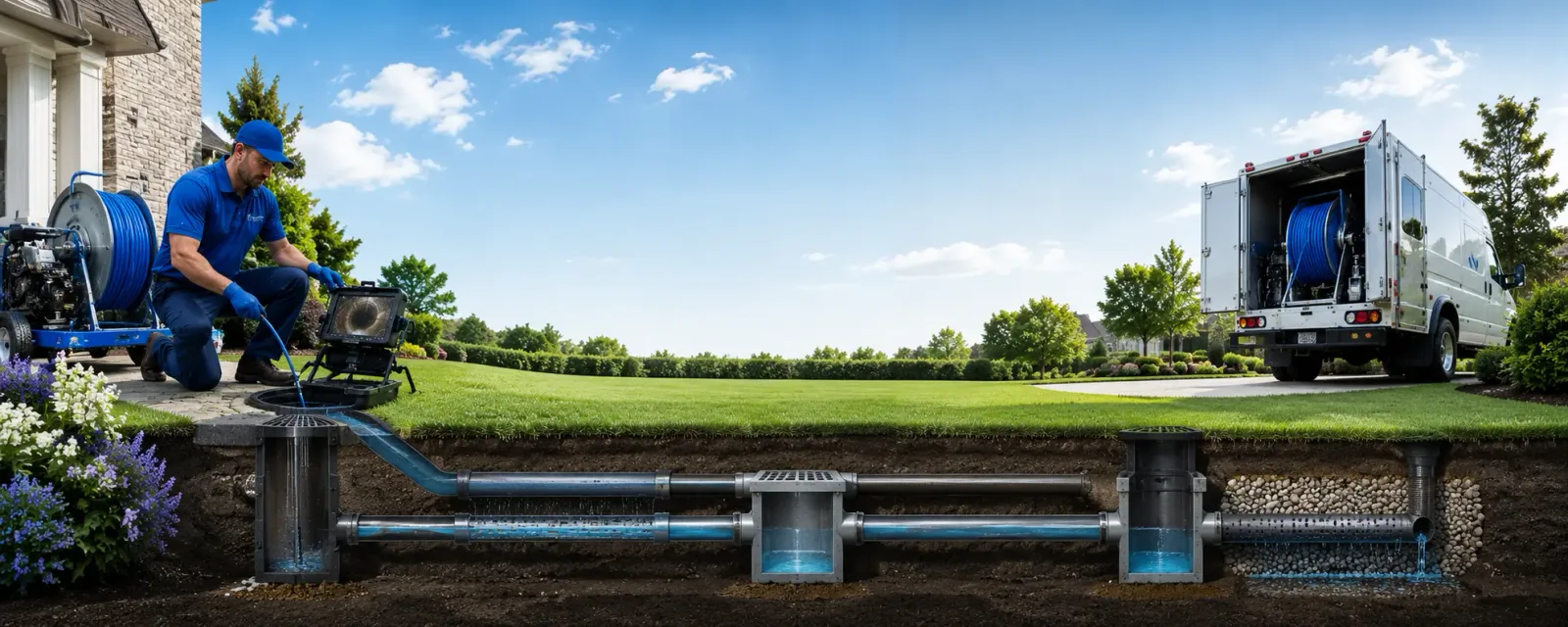 Outdoor drain cleaning information for Gasburg, VA